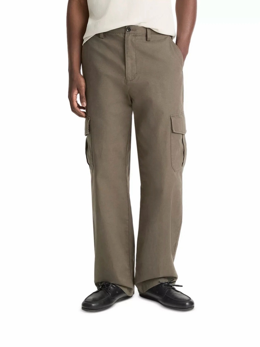 Nwt VINCE Pants Mens Size 30 Green Relaxed Fit Linen Blend Cargo HENRY $298